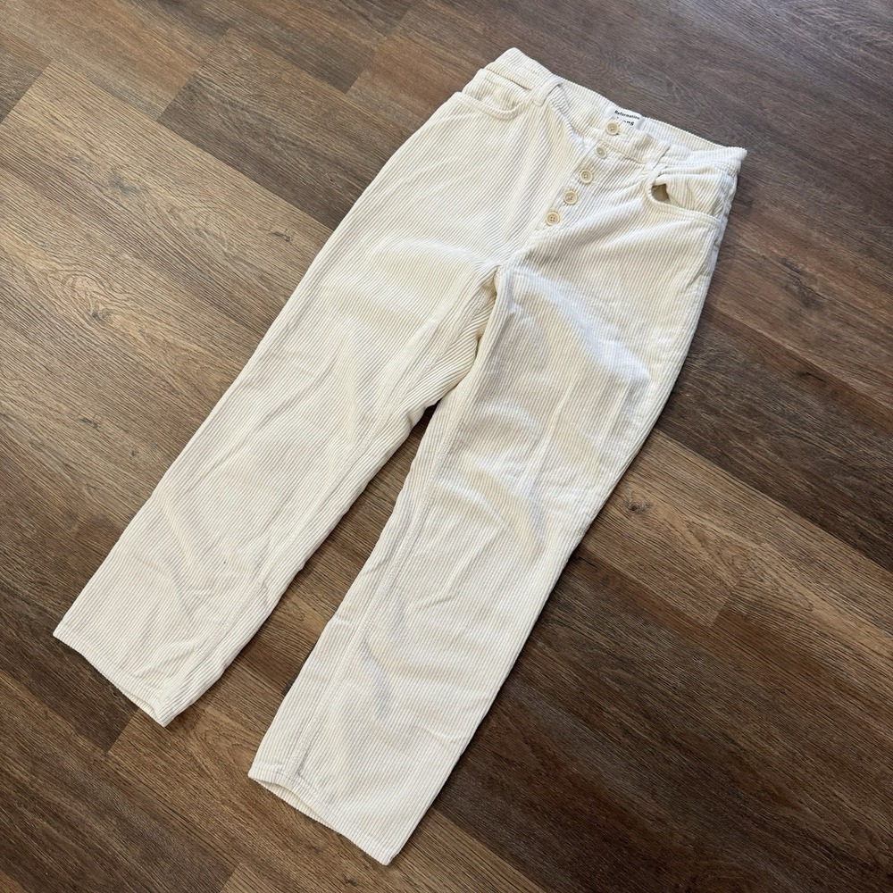 Reformation Jeans Beige Cream Corduroy Pants Womens Sz 30‎ Preppy Classy